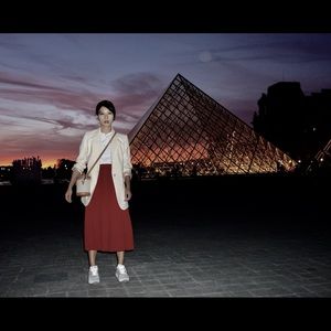 &other stories red skirt